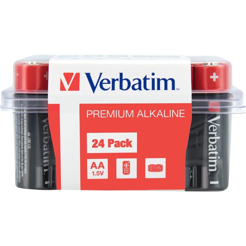 Verbatim Alkaline AA Batteries - 24pcs - Box — Buy in Cyprus with Fast Delivery