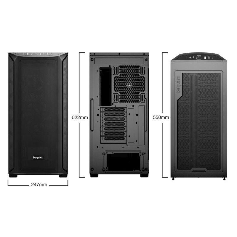 be quiet! Shadow Base 800 - Mid Tower PC Case - Black, Tempered Glass, E-ATX Support, USB-C — Buy in Cyprus with Fast Delivery