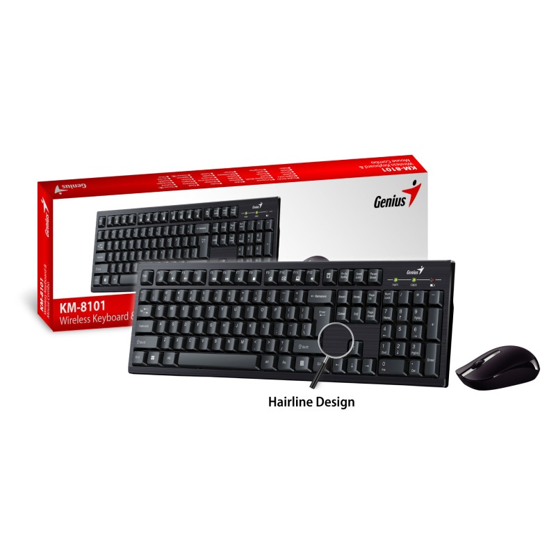 Genius Keyboard-Mouse Set - KM-8101 - Wireless English — Buy in Cyprus with Fast Delivery
