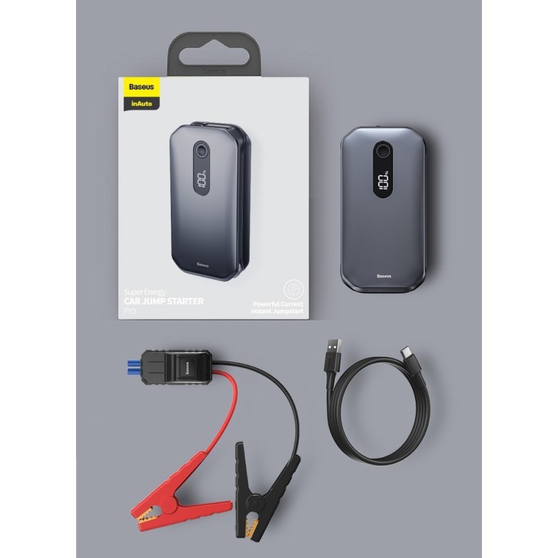 Baseus Car Jump Start Booster & Powerbank - 12V6L - 12000mAh — Buy in Cyprus with Fast Delivery
