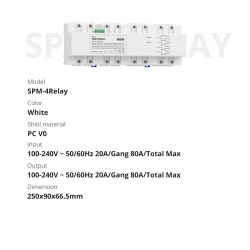 Sonoff - SPM-4Relay - 20A Wifi Smart Switch — Buy in Cyprus with Fast Delivery