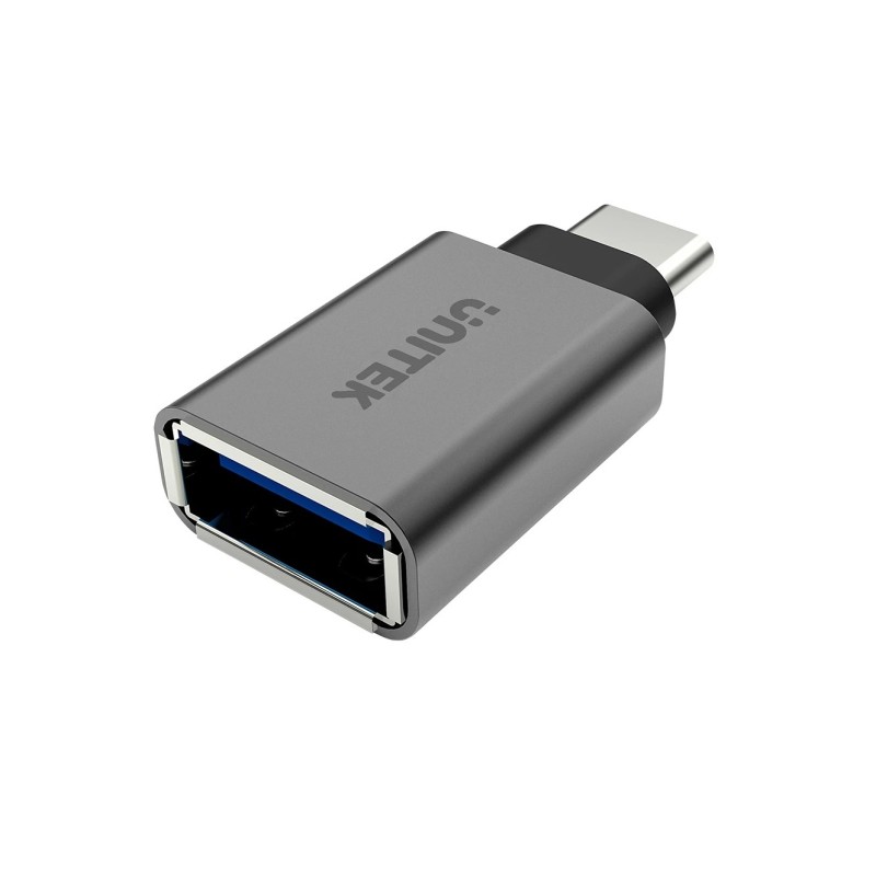 Unitek USB-A Female to USB-C Male 5Gbps Adaptor Gray - Y-A025CGY - USB-A to USB-C Adaptor, 5Gbps, Gray