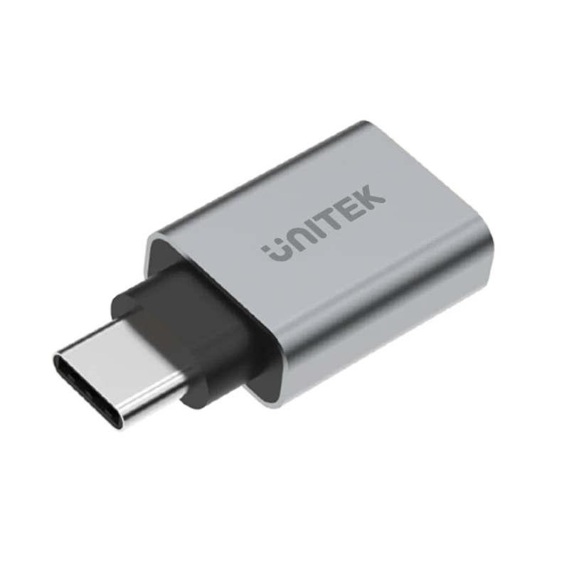 Unitek USB-A Female to USB-C Male 5Gbps Adaptor Gray - Y-A025CGY - USB-A to USB-C Adaptor, 5Gbps, Gray