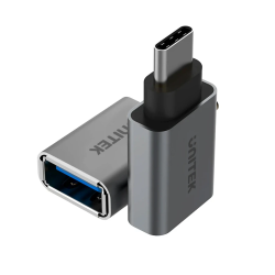 Unitek USB-A Female to USB-C Male 5Gbps Adaptor Gray - Y-A025CGY - USB-A to USB-C Adaptor, 5Gbps, Gray
