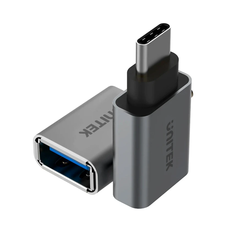 Unitek USB-A Female to USB-C Male 5Gbps Adaptor Gray - Y-A025CGY - USB-A to USB-C Adaptor, 5Gbps, Gray
