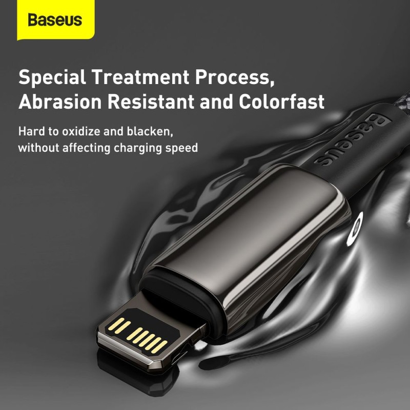 Baseus Gold Type-C to Lightning - PD 20W 2m Black — Buy in Cyprus with Fast Delivery