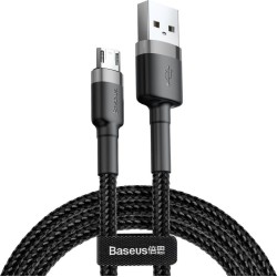 Baseus Cafule Braided MicroUSB Cable - 2A 3.0m Black — Buy in Cyprus with Fast Delivery