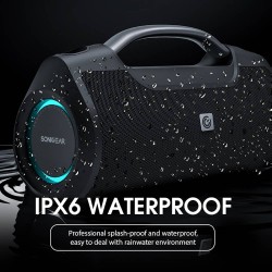 SonicGear StudioBeats III Powerful 120W Portable IPx6 Waterproof Speaker with Bluetooth, USB Large Battery, Microphon...