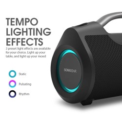 SonicGear StudioBeats III Powerful 120W Portable IPx6 Waterproof Speaker with Bluetooth, USB Large Battery, Microphon...