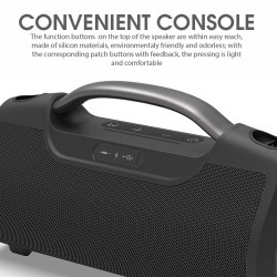 SonicGear StudioBeats III Powerful 120W Portable IPx6 Waterproof Speaker with Bluetooth, USB Large Battery, Microphon...