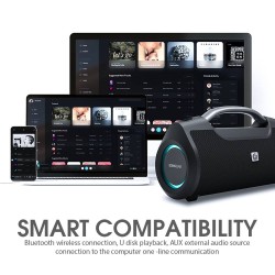 SonicGear StudioBeats III Powerful 120W Portable IPx6 Waterproof Speaker with Bluetooth, USB Large Battery, Microphon...