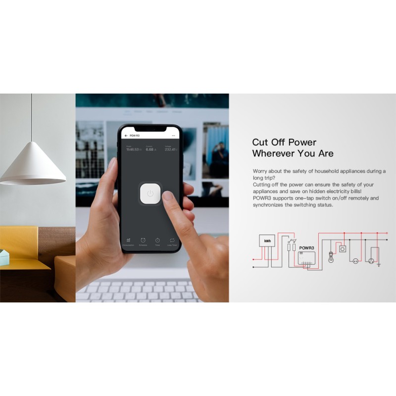 Sonoff 25A WiFi Smart Switch - Pow R3 - 25A WiFi Smart Switch — Buy in Cyprus with Fast Delivery