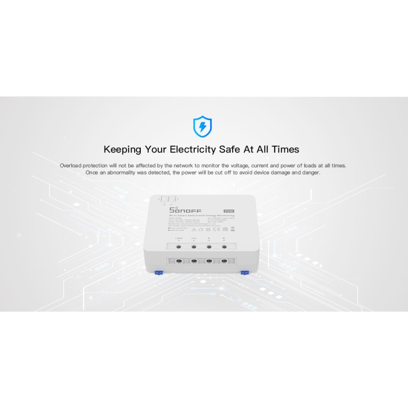Sonoff 25A WiFi Smart Switch - Pow R3 - 25A WiFi Smart Switch — Buy in Cyprus with Fast Delivery