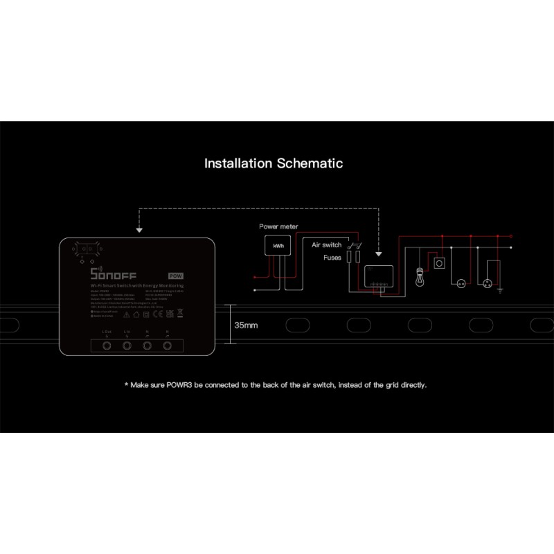Sonoff 25A WiFi Smart Switch - Pow R3 - 25A WiFi Smart Switch — Buy in Cyprus with Fast Delivery
