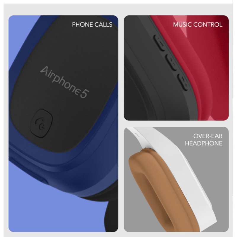 SonicGear Bluetooth Headphones Blue - Airphone 5 - Bluetooth Headphones Blue — Buy in Cyprus with Fast Delivery