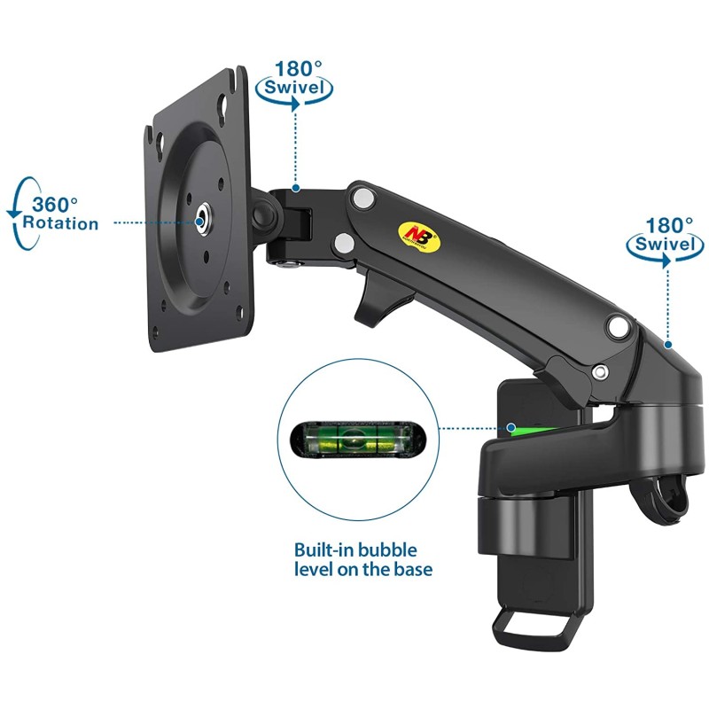 NBMounts TV Monitor Wall Mount - F150v2 - Dual Arms 10x10 — Buy in Cyprus with Fast Delivery