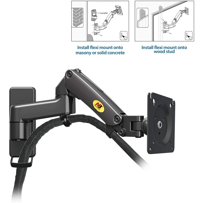 NBMounts TV Monitor Wall Mount - F150v2 - Dual Arms 10x10 — Buy in Cyprus with Fast Delivery