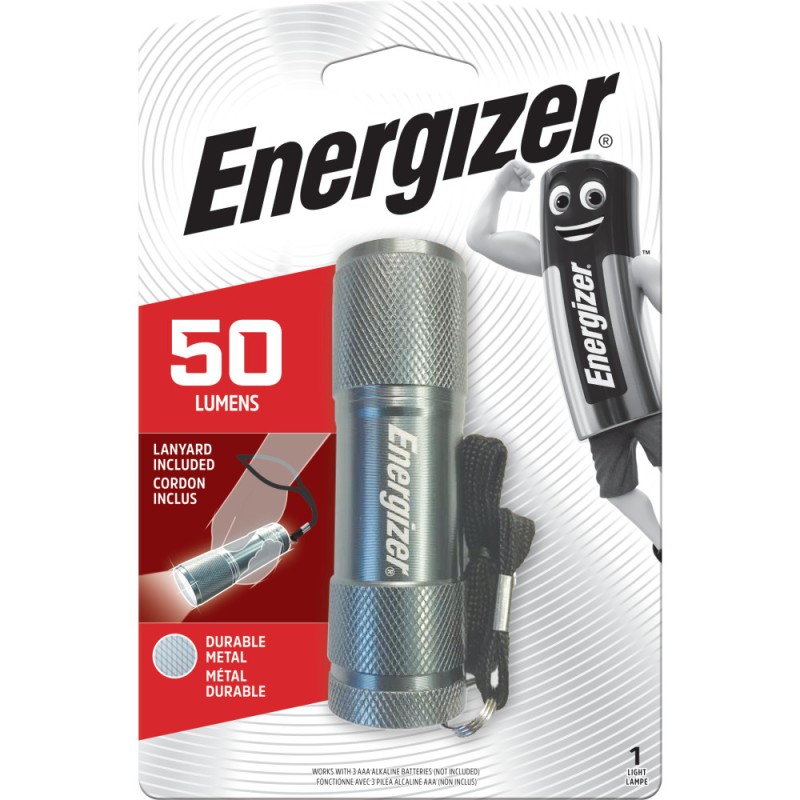 Energizer Metal Torch - 3AAA - 50 Lumens, Lightweight, Impact Resistant, Lanyard — Buy in Cyprus with Fast Delivery
