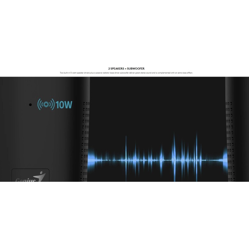 Genius Mobile Speaker Portable BT 10W - SP-925BT - Black — Buy in Cyprus with Fast Delivery