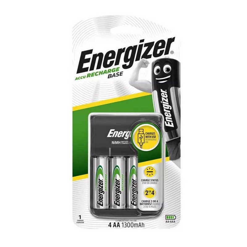 Energizer Charger for AA AAA Rechargeable Batteries - Includes 4x 1300 AA Batteries — Buy in Cyprus with Fast Delivery