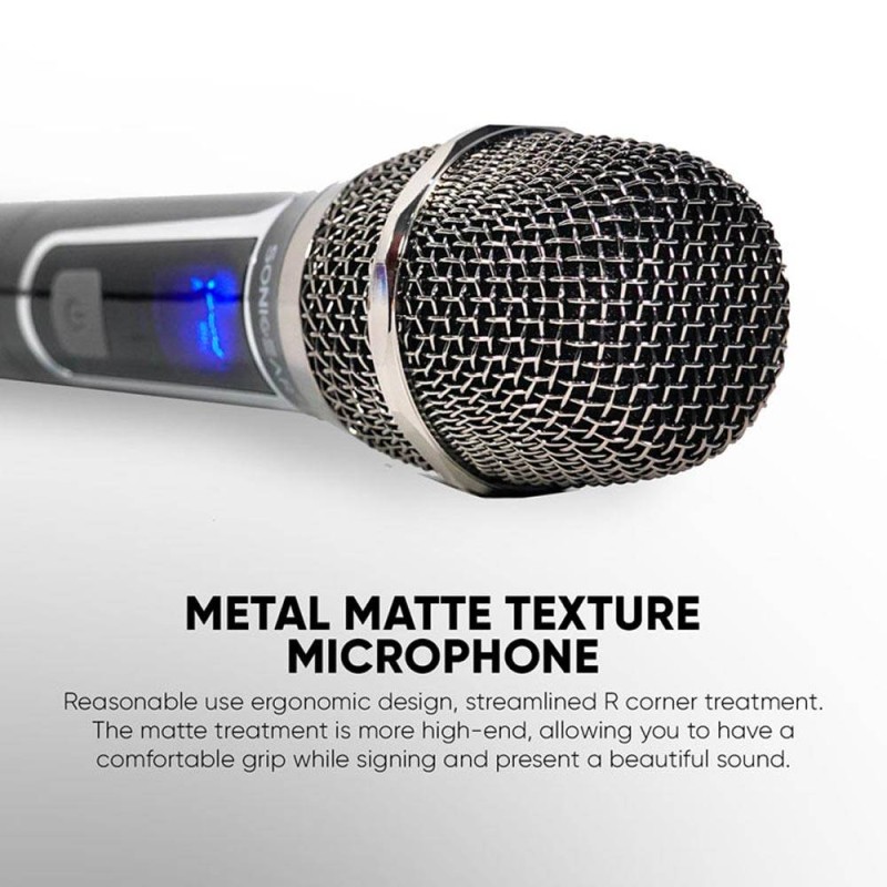 SonicGear Wireless Microphone - WM3000UL - 1xHandset Wireless UHF Microphone with Rechargeable Receiver