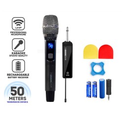 SonicGear Wireless Microphone - WM3000UL - 1xHandset Wireless UHF Microphone with Rechargeable Receiver