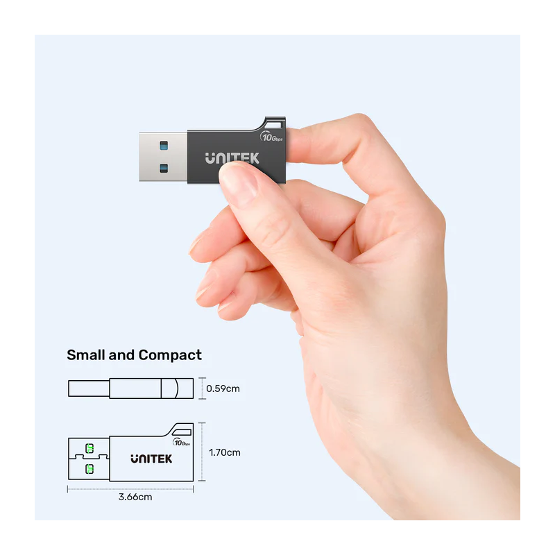 Unitek USB-C Female to USB-A Male Adapter - A1049A - 10Gbps — Buy in Cyprus with Fast Delivery