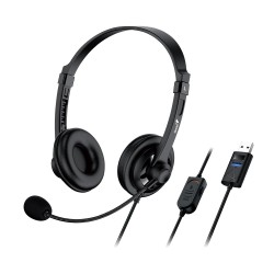 Genius Headset - HS-230U - USB-A InLine Control SoftEar Cups — Buy in Cyprus with Fast Delivery