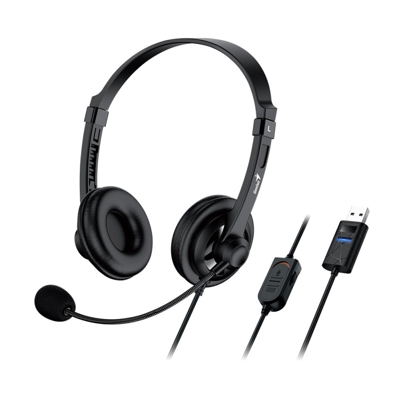 Genius Headset - HS-230U - USB-A InLine Control SoftEar Cups — Buy in Cyprus with Fast Delivery