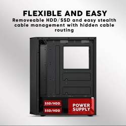 Armaggeddon Gaming Case - TRITRON PRO 100 - ATX 4xARGB Black — Buy in Cyprus with Fast Delivery