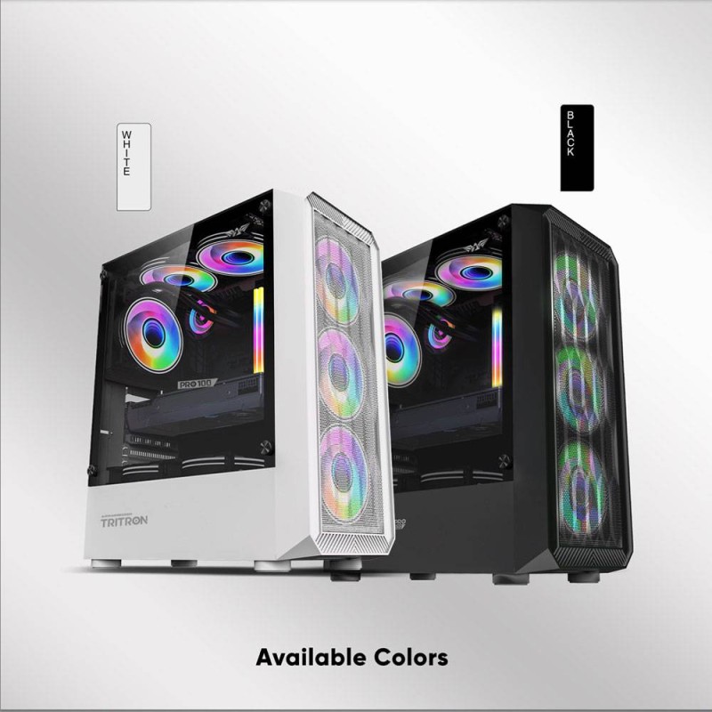 Armaggeddon Gaming Case - TRITRON PRO 100 - ATX 4xARGB Black — Buy in Cyprus with Fast Delivery