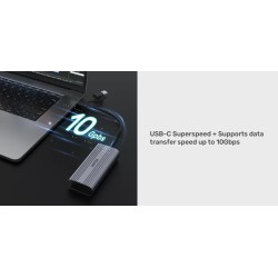 Unitek SolidForce Reefer USB-C 3.2 M.2 NVMe Alum Enclosure - S1225A - USB-C 3.2 M.2 NVMe Alum Enclosure