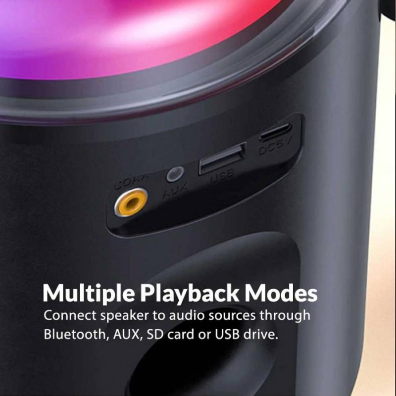 "SonicGear Portable Karaoke Kids Speaker BT Wireless Dual Mics iOX - K800 - Black" — Buy in Cyprus with Fast Delivery