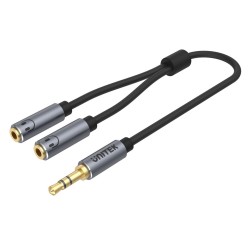 Unitek Headphone Splitter Cable - Y-C956ABK - 3.5mm Headphone Splitter Cable 0.2m — Buy in Cyprus with Fast Delivery