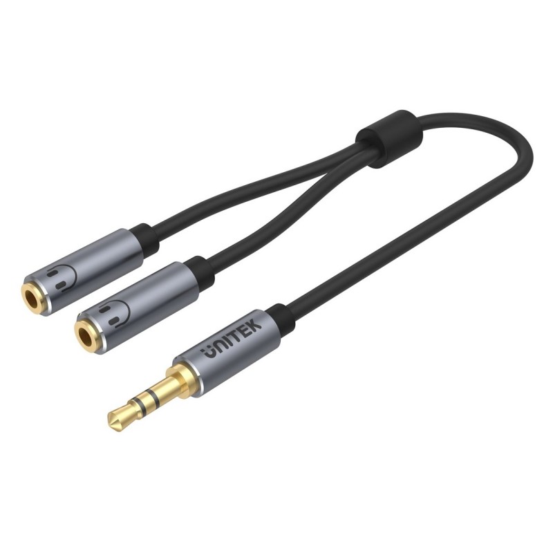 Unitek Headphone Splitter Cable - Y-C956ABK - 3.5mm Headphone Splitter Cable 0.2m — Buy in Cyprus with Fast Delivery