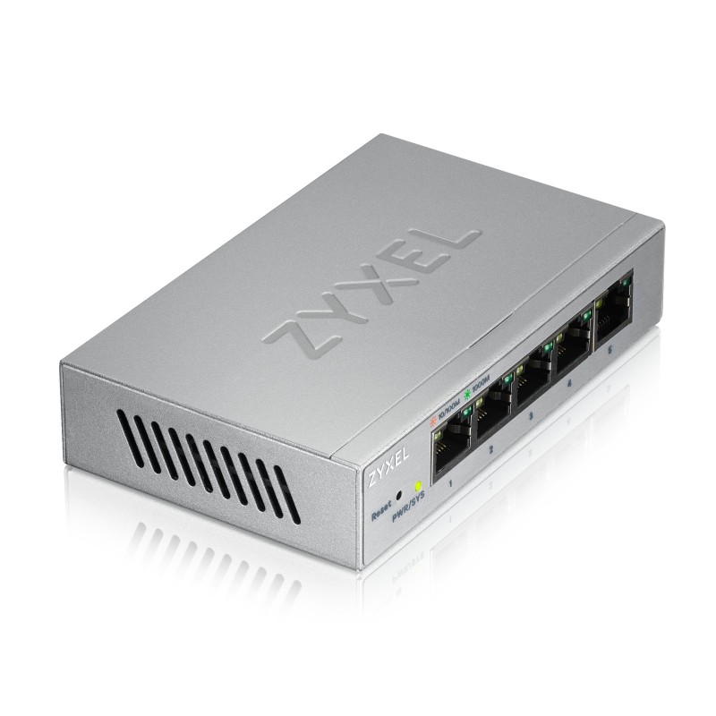 Zyxel Switch - GS1200-5 - Gigabit Ethernet Managed 5-Port Metal UK Plug — Buy in Cyprus with Fast Delivery