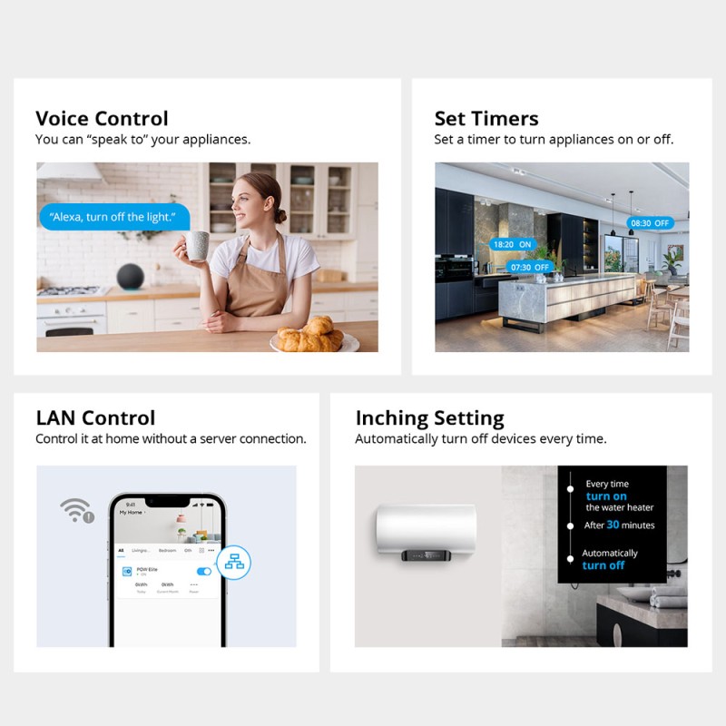 Sonoff WiFi Smart Switch POW Elite Smart Power Meter - POWR320D - 20A — Buy in Cyprus with Fast Delivery