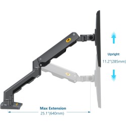 NBMounts Desk Monitor Mount - G65 - Dual Arm Heavy Duty Gas Desk Monitor Mount — Buy in Cyprus with Fast Delivery