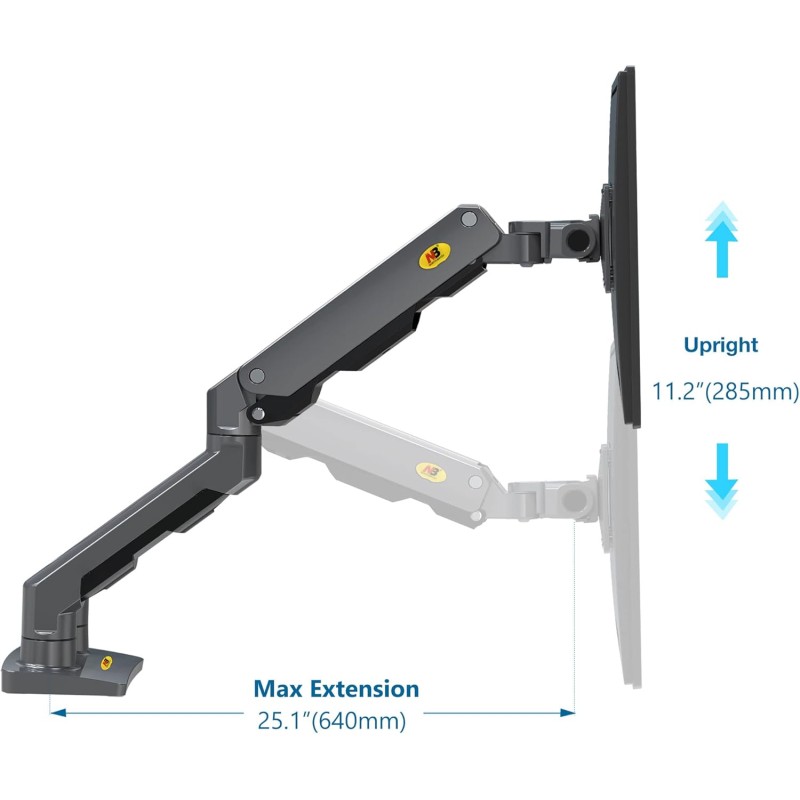 NBMounts Desk Monitor Mount - G65 - Dual Arm Heavy Duty Gas Desk Monitor Mount — Buy in Cyprus with Fast Delivery