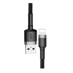 Baseus Cafule Braided Lightning Cable - 2.4A - 1.0m - Grey — Buy in Cyprus with Fast Delivery