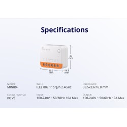 Sonoff WiFi Smart Switch - MINI R4 - WiFi — Buy in Cyprus with Fast Delivery