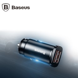 Baseus Sq Metal Dual QC3.0 30W Car Charger - CCALL-DS01 - Sq Metal Dual QC3.0 30W Car Charger