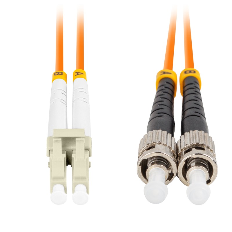 Lanberg Fiber Patch Cord - ST, LC, UPC, MM, 50/125, Duplex, OM2, LSZH, 5.0m — Buy in Cyprus with Fast Delivery
