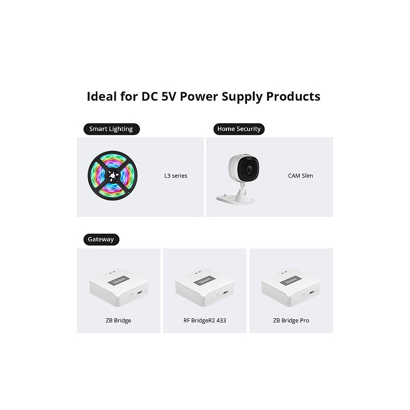 Sonoff 5V USB Power Adapter - 5V USB Power Adapter — Buy in Cyprus with Fast Delivery