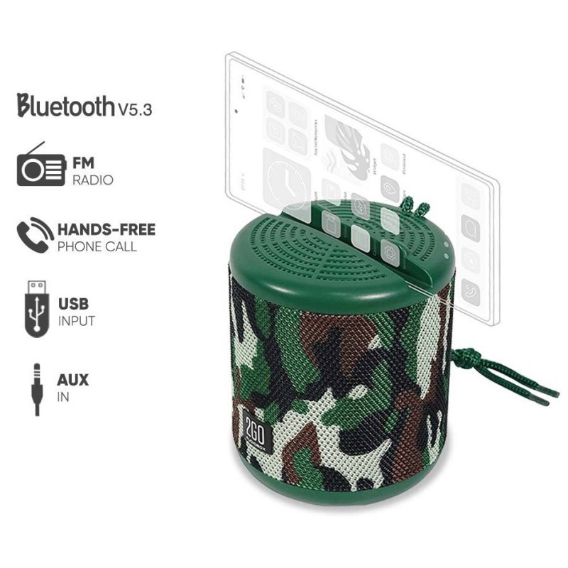 SonicGear AudioBox - 2GO-Dock100 - Portable BT FM Speaker with Dock Camo — Buy in Cyprus with Fast Delivery