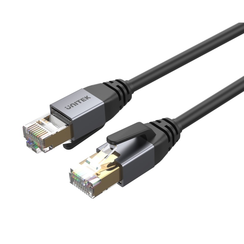 Unitek Network Patch Cable - C18149A-1M - CAT8 Black 1.0m — Buy in Cyprus with Fast Delivery