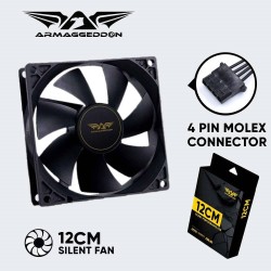 Armaggeddon Cooling Fan - SILENT-12 - Black — Buy in Cyprus with Fast Delivery