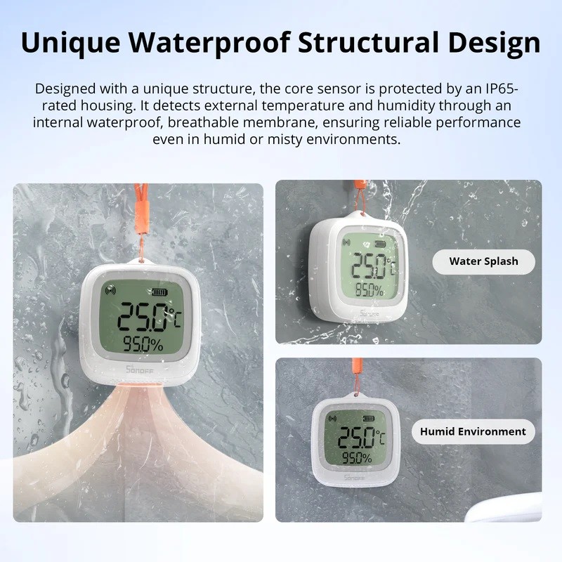 Sonoff Zigbee Smart Temperature & Humidity Sensor - SNZB-02WD - IP65 for Outdoor — Buy in Cyprus with Fast Delivery