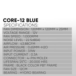 Armaggeddon Fan - CORE-12 - Red Fan — Buy in Cyprus with Fast Delivery