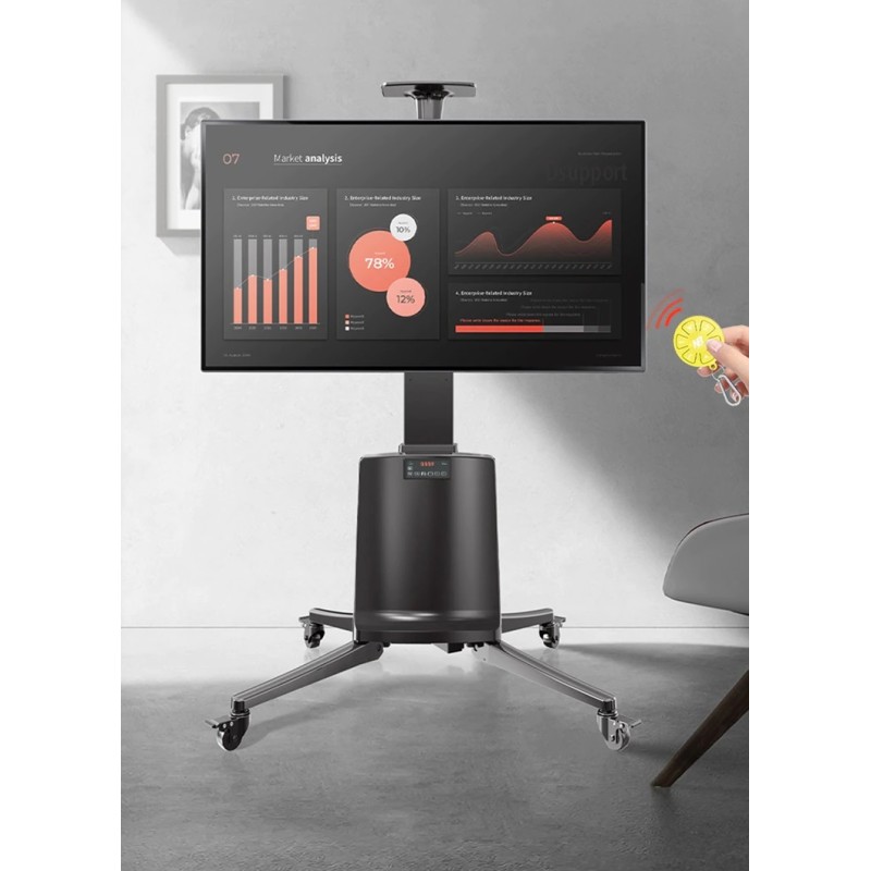 NBMounts Motorized TV Trolley - TW85 - up to 85'' & 68Kg Max Height 1.65m — Buy in Cyprus with Fast Delivery